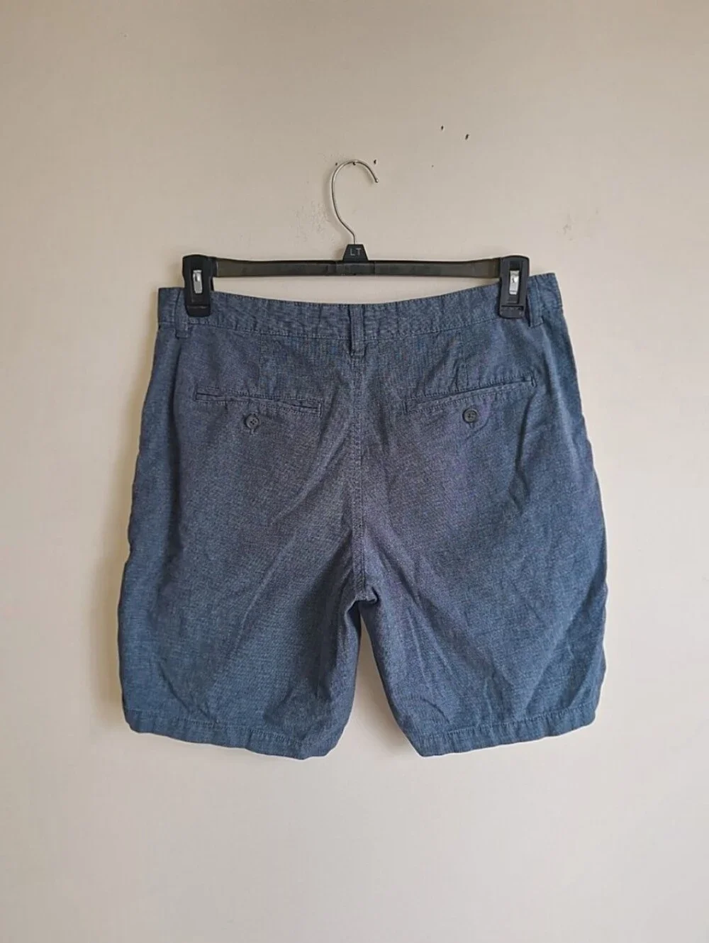 Marc Anthony Men's Slate Blue Flat Front Chino Shorts